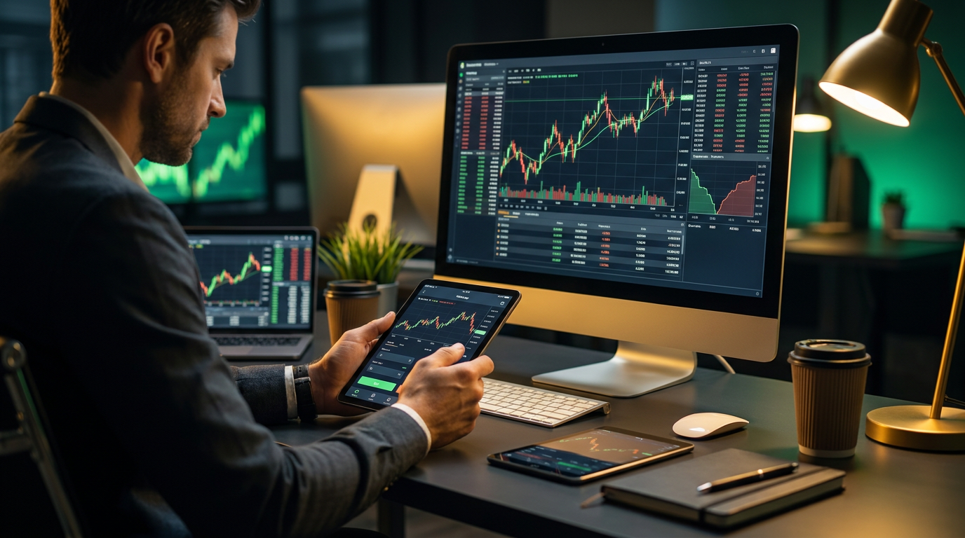 Vorschaubild zum Artikel „Trading-Plattform Vergleich: Mobile App vs. Desktop-Test“